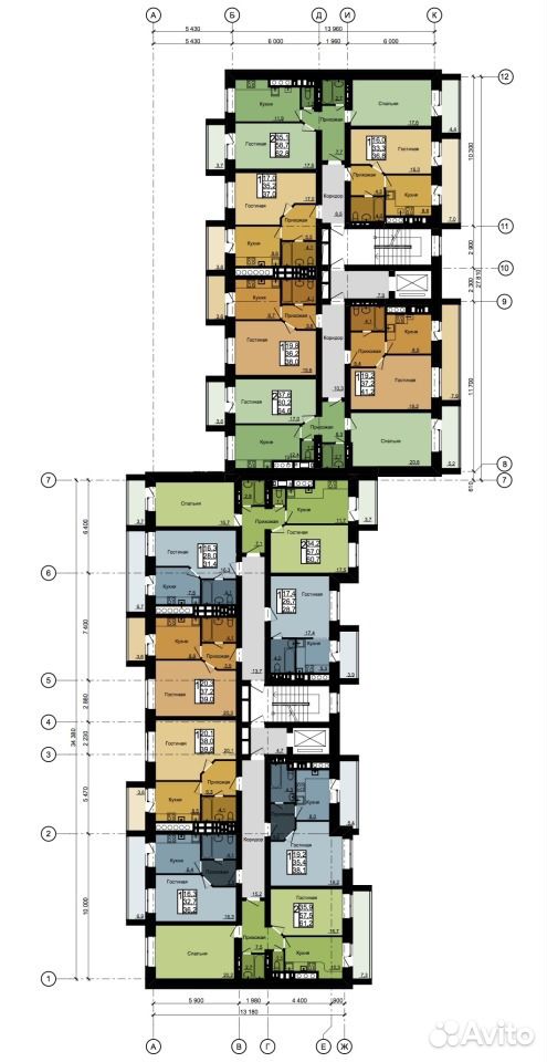 1-к квартира, 36.8 м², 5/9 эт.