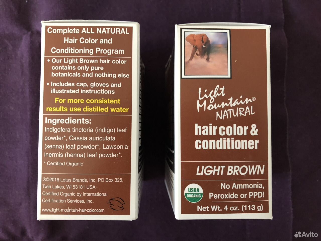 Light mountain органическая натуральная краска для волос и кондиционер