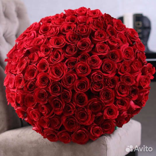 Букет 101,201,301 красная роза.Доставка купить на Зозу.ру - фотография № 1