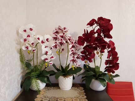 Цветочные композиции, искусственные орхидеи