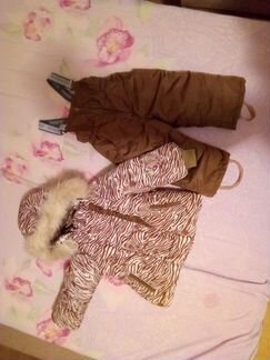 Зимний комбез и куртка на девочку (торг)