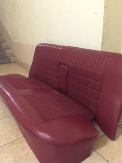 Задний диван (сиденье) Ваз 2103, красный, кожанный