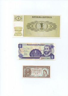 Банкноты разных стран в UNC