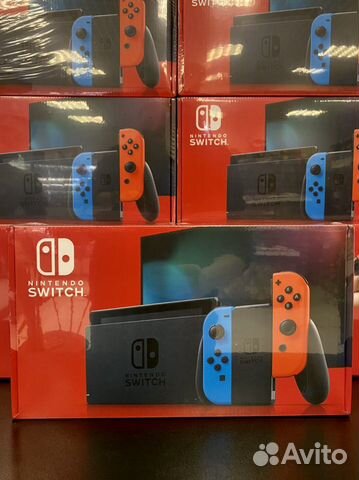 Nintendo Switch Обновленная (PCT) неоновый красный