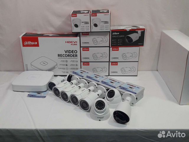 Камеры видеонаблюдения 8 шт 4Мп Dahua
