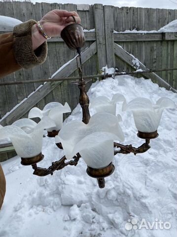 Люстра бронза СССР отличное состояние