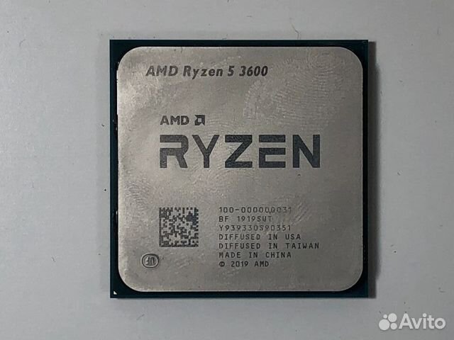 Процессор AMD Ryzen 5 3600 : 6 ядер,12 потоков,AM4