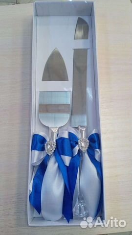 Нож и лопатка для торта свадебные