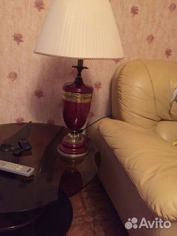 Лампа настольная Италия бронза керамика винтаж