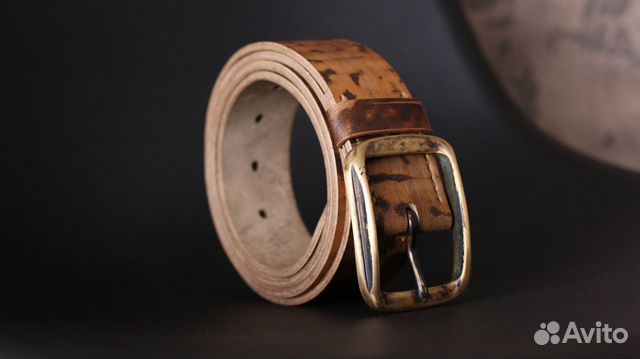 Кожаный ремень (ручная работа)