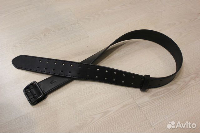 Пряжка 5 см шириной, Ремень солдатский кожаный