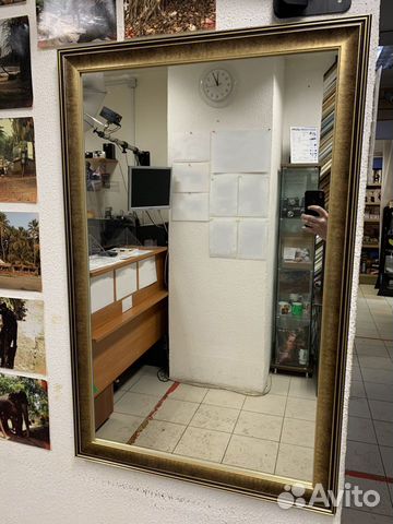 Зеркало в багете 100х60 см для интерьера настенное