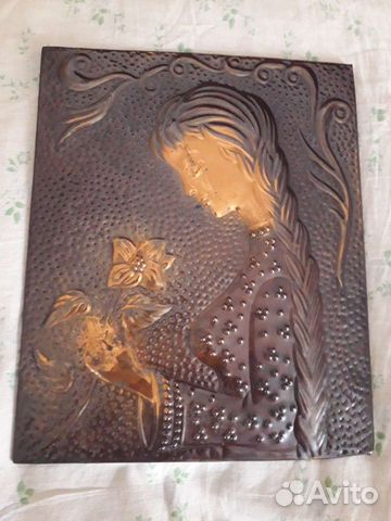 Панно из меди чеканка времен СССР