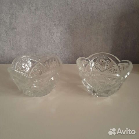 Конфетница / ваза для варенья хрустальная СССР