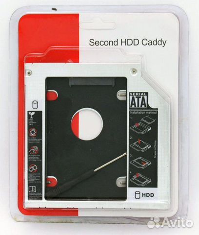 Optibay Caddy для HDD в/м DVD привода 9.5 и 12.7mm