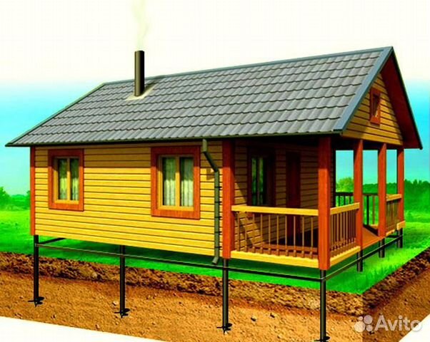 Проект каркасного дома на винтовых сваях Винтовые сваи от производителя купить в Городищах Товары для дома и дачи Авито