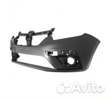 Бампер передний Рено Логан с 2018 цвет черный 676