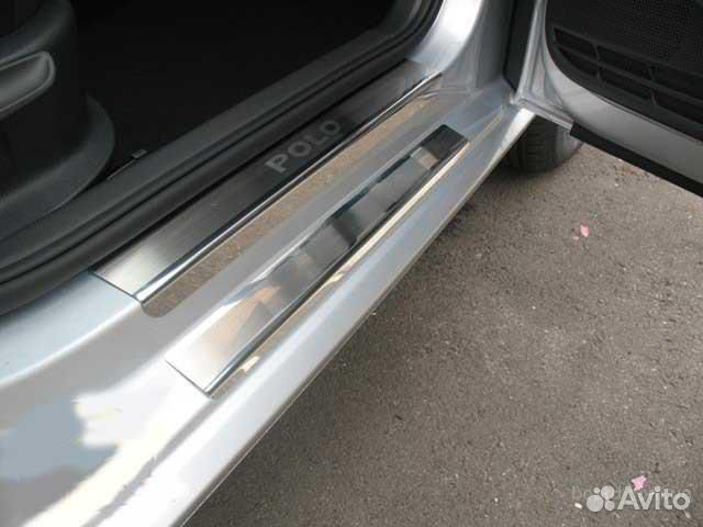 Накладки на пороги Volkswagen Polo 2020 (8штук)
