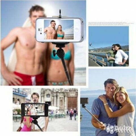 Монопод для селфи + кнопка Bluetooth