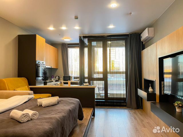 

Квартира-студия в апарт-отеле, 32 м², 2 кровати