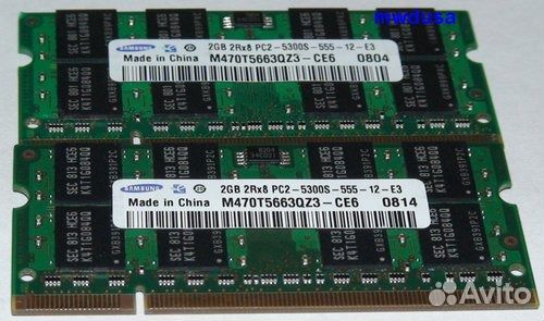 Sodimm DDR2 samsung 2 x 2Gb PC2-5300S 667Mhz