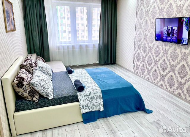 

1-к. квартира, 46 м², 2 кровати