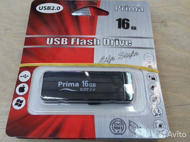 Чёрная USB 2.0 флэшка Prima 32GB Чёрная USB 2.0 флэшка Prima 32GB