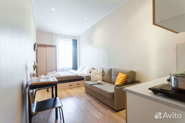 

Квартира-студия, 18 м², 2 кровати