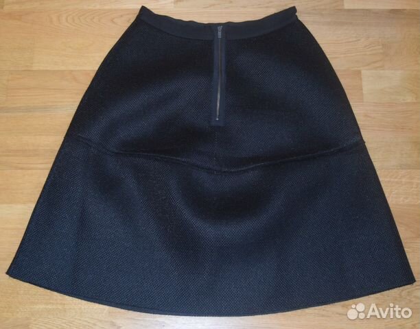 Новая чёрная юбка колокол S 42