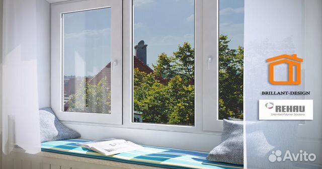 Трехстворч окно rehau brillant 1,6x1,4 г. реутов купить в мо.
