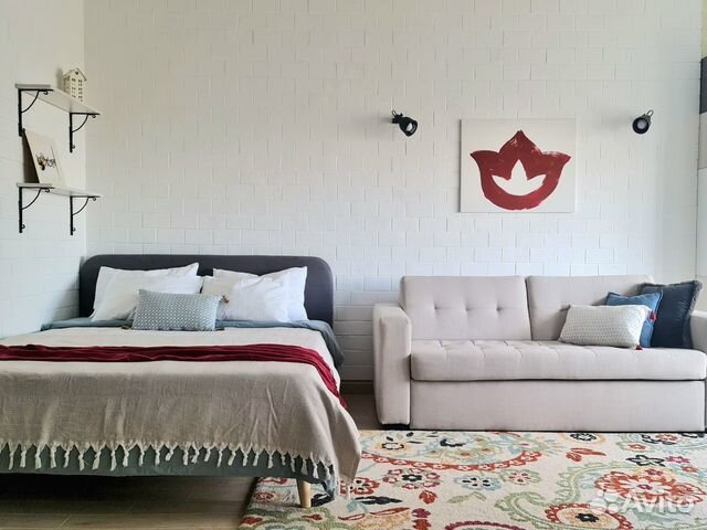 

Квартира-студия, 46 м², 2 кровати