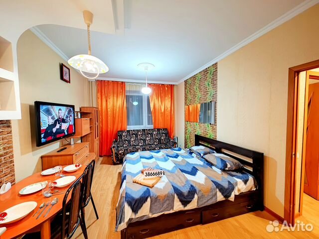 

1-к. квартира, 44 м², 3 кровати