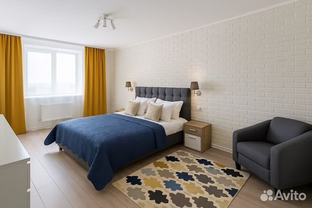 

1-к. квартира, 36 м², 2 кровати