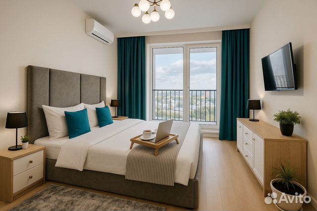 

1-к. квартира, 42 м², 2 кровати