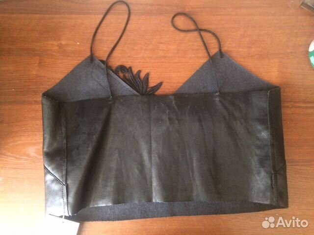 Кожаная майка, топ