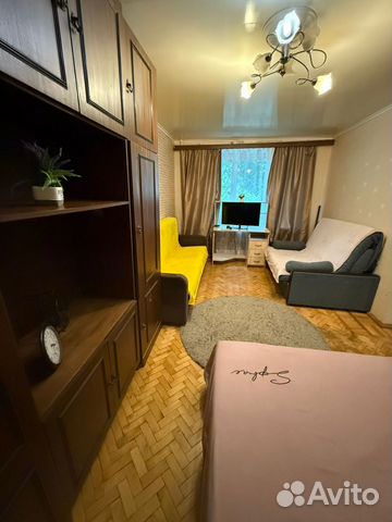 

1-к. квартира, 44 м², 3 кровати