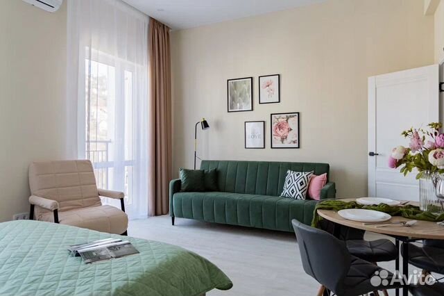 

Квартира-студия, 34 м², 3 кровати