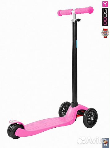 Самокат Y-scoo maxi A-20 Simple цв. pink