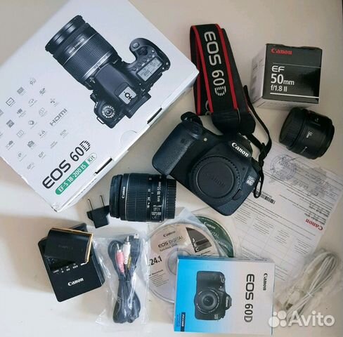 Фотоаппарат Canon EOS 60D kit 18-55, canon 50mm f1