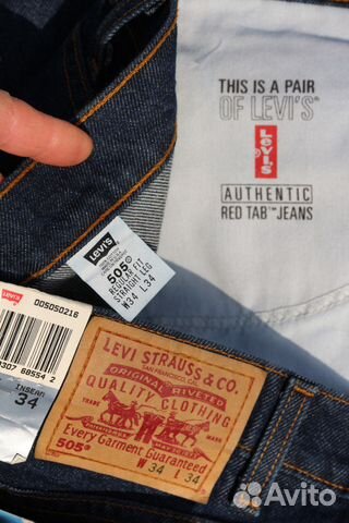 Levis 505 W34 L36 made in USA Джинсы