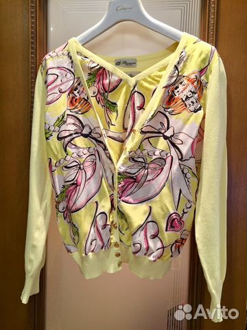 Двойка (топ, кардиган) Blumarine оригинал в идеале Двойка (топ, кардиган) Blumarine оригинал в идеале