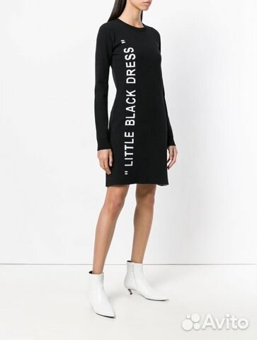 Крутое трикотажное платье OFF white новое