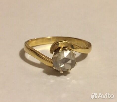 Кольцо 750 пробы с алмазом 0.5 карат