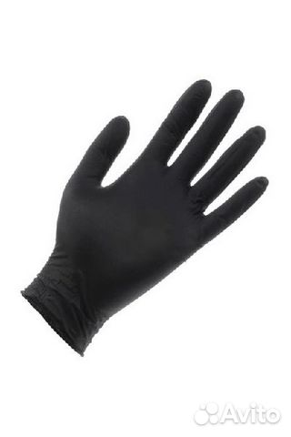 Перчатки нитриловые чёрные, Xs, S, М, L, XL (100 ш