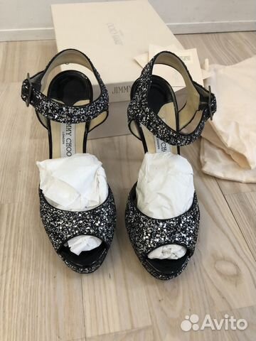 Босоножки Jimmy Choo 39 с глиттером Босоножки Jimmy Choo 39 с глиттером