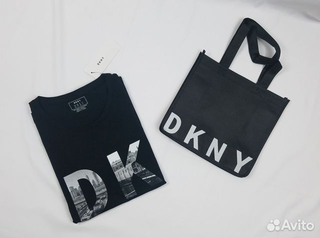 Футболка dkny черная с логотипом новая XS Футболка dkny черная с логотипом новая XS