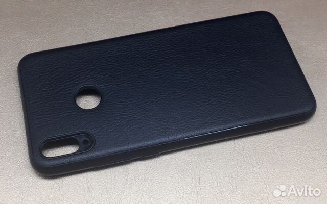 Huawei P Smart 2019 Чехол Черный Под Кожу Силикон