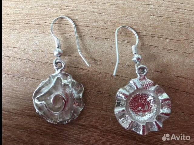Серебряный комплект серьги и кольцо Италия