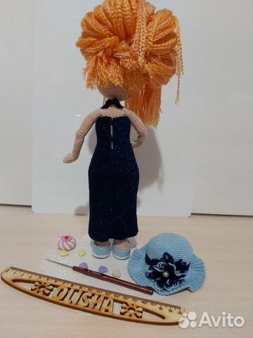 Кукла вязаная крючком, рост 25см Игрушка Кукла вязаная крючком, рост 25см Игрушка