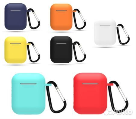 Защитный чехол для кейса Apple Airpods. + Карабин